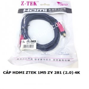 Cáp HDMI 2.0 dài 1,5m chính hãng Z-Tek ZY-281 hỗ trợ 3D full HD 4K*2K cao cấp