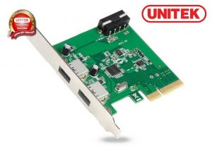 Card PCI -> 2 USB Type-C 3.1 Express Unitek (Y - 7305)