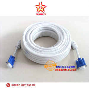 Cable Vga LCD KM 15m (3+4) VMS 15 (Trắng Xanh)