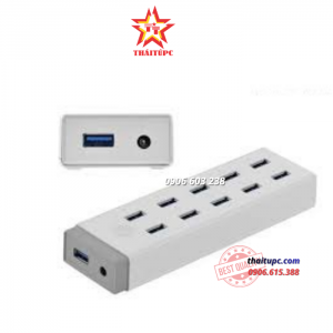 HUB USB 10 Cổng USB 3.0 Cao Cấp Có Nguồn 12V 5A Chính Hãng Ugreen 20297