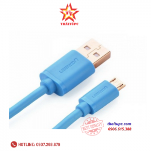 Cáp micro USB cao cấp mạ vàng Ugreen 10870 1m màu xanh dương