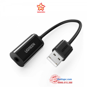 USB Sound Card – Cáp chuyển USB ra audio 3.5mm hỗ trợ Mic và Tai Nghe Ugreen 10330