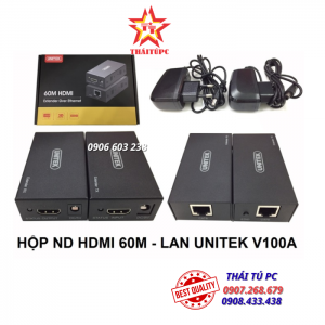 Bộ nối dài HDMI 60m to Lan Unitek V100 A