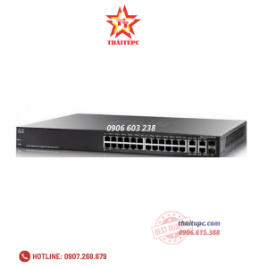 Cisco 24-port Gigabit (16-port PoE+/60W) Stackable Managed Switch - SG350X-24P-K9