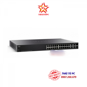 24-Port 10/100 PoE+ Switch with 375W power budget - SF350-24MP