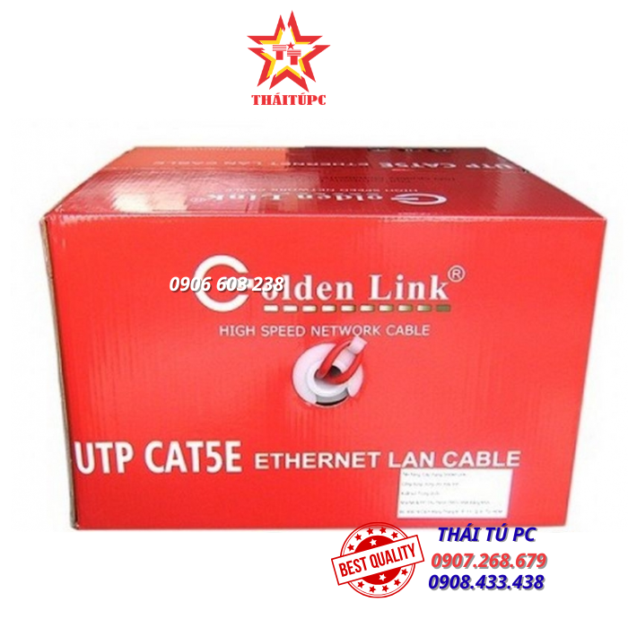 CÁP MẠNG GOLDEN LINK PLATINUM CAT.5E UTP MÀU CAM (GL01031, 305 MÉT/CUỘN) CÁP MẠNG GOLDEN LINK PLATINUM CAT.5E UTP MÀU CAM (GL01031, 305 MÉT/CUỘN)