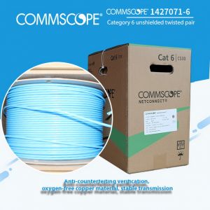 CÁP MẠNG CHÍNH HÃNG AMP/COMMSCOPE 305m CAT.6 UTP 1427071-6 MÀU XANH DƯƠNG