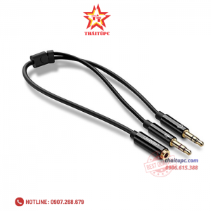 Cáp Audio 3.5mm ra 2 đầu 3.5mm 1 loa 1 Mic Ugreen 20898