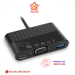 Cáp Usb Type C to VGAVGA/USB3/TypeC SSK SHU C025 (W)