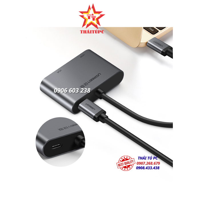 CÁP USB-C To HDMI và VGA Ugreen (50505) CÁP USB-C To HDMI và VGA Ugreen (50505)