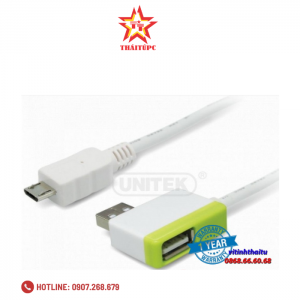 Cáp USB 2.0 -> Micro USB + Hub Charging Unitek (Y - 2013)