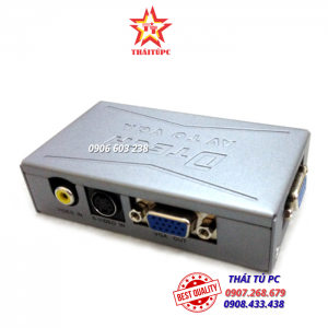 Bộ chuyển đổi BNC/ AV/Svideo to VGA Dtech DT 7003