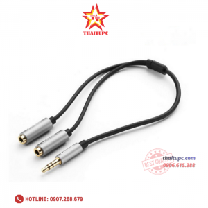 Cáp Audio 3.5mm 1 ra 2 UGREEN 10532 (20cm)