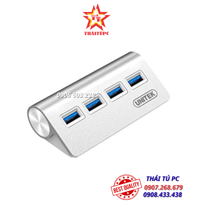 Bộ chia Unitek Y-3186 4 port USB 3.0 chính hãng Bộ chia Unitek Y-3186 4 port USB 3.0 chính hãng