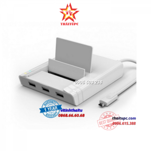 Hub USB 2.0 3 Ports + LAN + OTG Dock Unitek (Y - 2175)