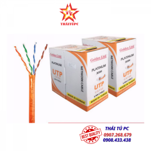 CÁP MẠNG GOLDEN LINK PLATINUM UTP CAT 5E 100M – MÀU CAM TW1101-100 (MADE IN TAIWAN) (GL01003)