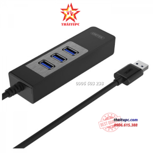 Hub USB 3.0 3 Ports + LAN chính hãng Unitek  (Y-3045C) (3057)