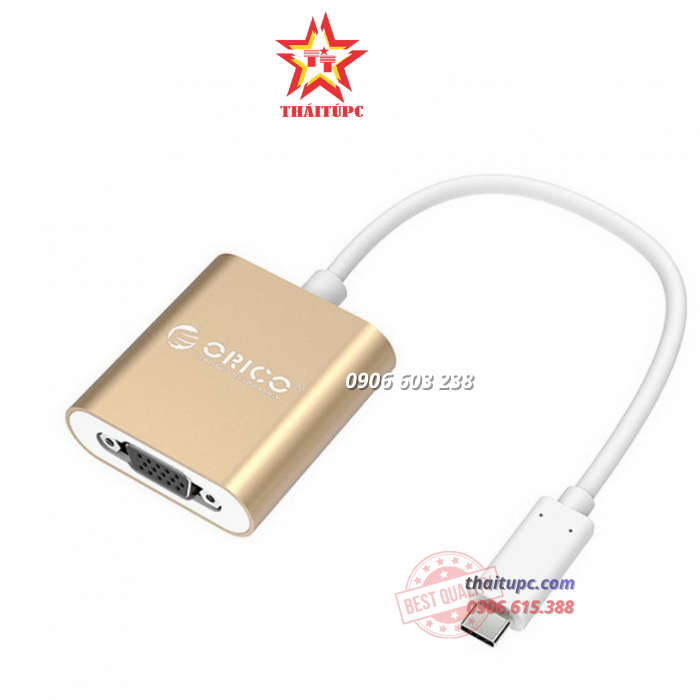 Đầu chuyển đổi Type C sang Cổng VGA Orico RCV-GD Đầu chuyển đổi Type C sang Cổng VGA Orico RCV-GD
