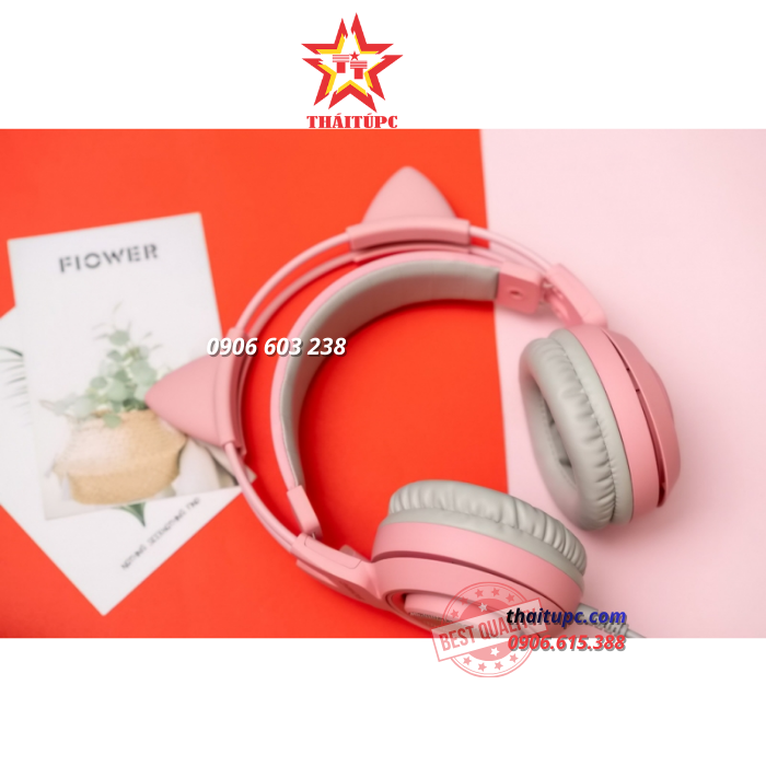 TAI NGHE CHƠI GAME SOMIC G951S PINK EDTION VỚI TAI MÈO VÀ JACK CẮM 3.5 TAI NGHE CHƠI GAME SOMIC G951S PINK EDTION VỚI TAI MÈO VÀ JACK CẮM 3.5