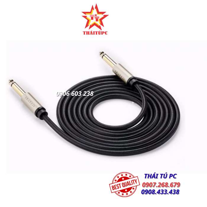 CÁP ÂM THANH 6.5MM CHỐNG NHIỄU MẠ VÀNG CAO CẤP DÀI 5M UGREEN 40813 CÁP ÂM THANH 6.5MM CHỐNG NHIỄU MẠ VÀNG CAO CẤP DÀI 5M UGREEN 40813