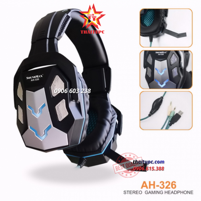 TAI NGHE OVER-EAR SOUNDMAX AH 326 TAI NGHE OVER-EAR SOUNDMAX AH 326