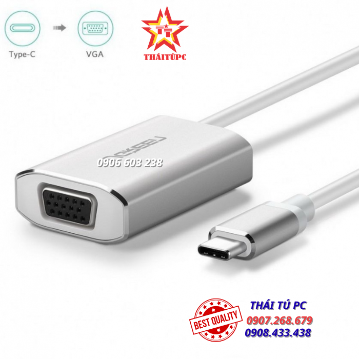 CÁP CHUYỂN USB C TO VGA CAO CẤP UGREEN 40866 CÁP CHUYỂN USB C TO VGA CAO CẤP UGREEN 40866