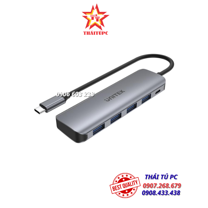 CÁP TYPE-C -> 4 USB 3.0 + MICRO USB 10W UNITEK H1107A CÁP TYPE-C -> 4 USB 3.0 + MICRO USB 10W UNITEK H1107A