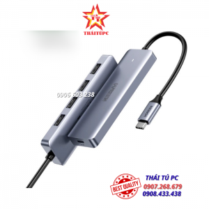 Bộ chia USB Type-C ra 4 cổng USB 3.0 có hỗ trợ nguồn Ugreen 70336