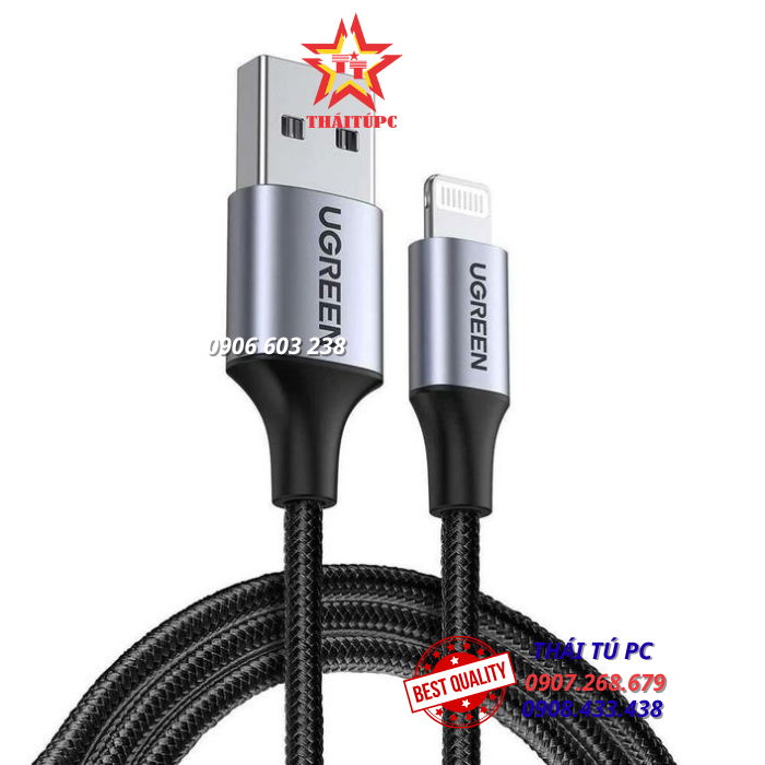 CÁP SẠC ĐIỆN THOẠI IPHONE DÀI 1M CHUẨN MFI APPLE UGREEN 60156 CÁP SẠC ĐIỆN THOẠI IPHONE DÀI 1M CHUẨN MFI APPLE UGREEN 60156