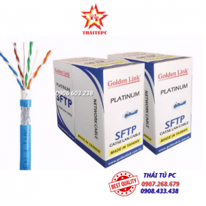 CÁP MẠNG GOLDEN LINK PLATINUM SFTP CAT 5E CHỐNG NHIỄU 100 MÉT - XANH DƯƠNG TW1102-100 (MADE IN TAIWAN) (GL01005)