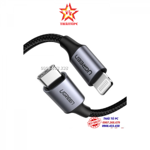 CÁP USB TYPEC SANG LIGHTNING DÂY VỎ BỆN DÀI 1M UGREEN 60759
