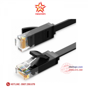 CÁP MẠNG LAN CAT6 DÂY DẸT UGREEN 50177 8M MÀU ĐEN