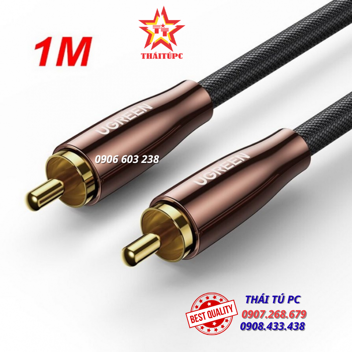 CÁP ÂM THANH SỐ COAXIAL DÀI 1M BỌC NYLON UGREEN 70684 CÁP ÂM THANH SỐ COAXIAL DÀI 1M BỌC NYLON UGREEN 70684