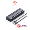 bo-hub-chia-10-cong-usb-3-0-5gbps-vo-nhom-cong-tac-ugreen-30779-kem-nguon-12v4a - ảnh nhỏ  1