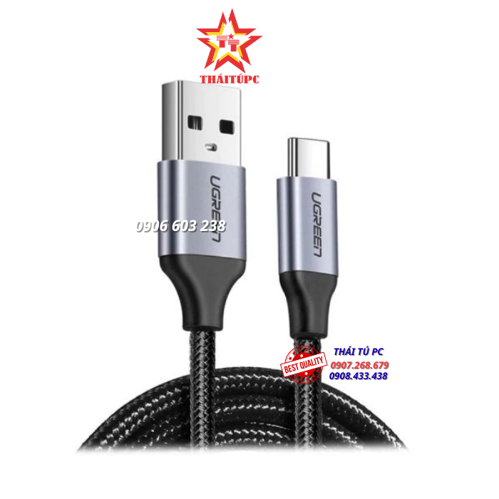CÁP USB TO USB-C DATA CABLE ALUNIMUM ALLOY, DÀI 2M - UGREEN 60128 CÁP USB TO USB-C DATA CABLE ALUNIMUM ALLOY, DÀI 2M - UGREEN 60128