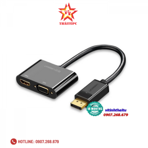 Cáp chuyển đổi Displayport to VGA/HDMI chính hãng Ugreen 40367 cao cấp