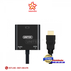 Cáp HDMI->VGA +Audio Chính Hãng UNITEK Y6333